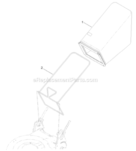 Rear Bag Assembly Diagram and Parts List for 10604 311000001-311999999 - 2011 Lawn Boy Lawn Mower